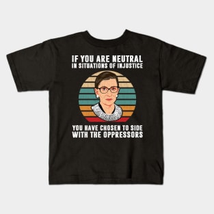 Ruth Bader Ginsburg Notorious RBG Quote Feminist Kids T-Shirt